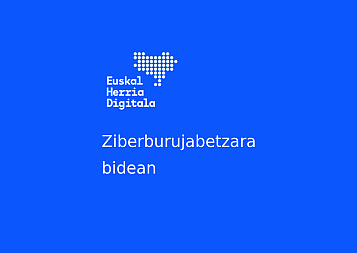 Cartel de las jornadas: fondo azul y en blanco el logo con un mapa con puntitos de Euskalherria y el título de las jornadas