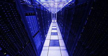 a server room in blue. Gives mistery and danger feelings