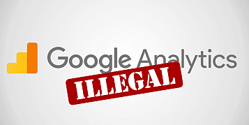 google analytic logo with a illegal red sticker on top 
