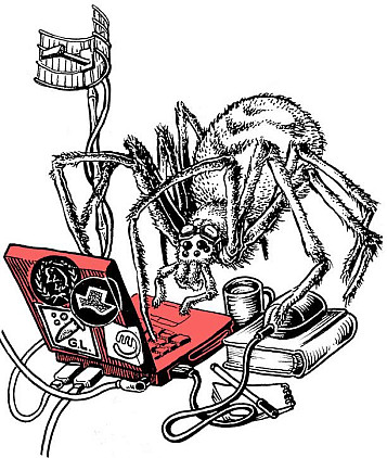 Ilustración araña informática